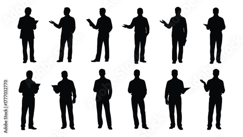 Business men silhouettes Vector
