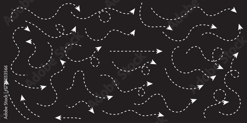 Hand drawn arrow illustration Clean dot style doodle arrows set, icon set collection vector illustration,