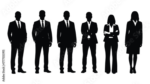 Business people silhouettes Vector