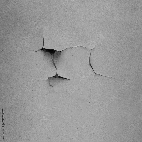 Close Up of Cracked Plaster Wall for Wallpaper or Background.