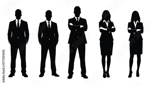 Business people silhouettes Vector
