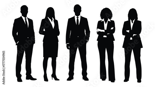Business people silhouettes Vector