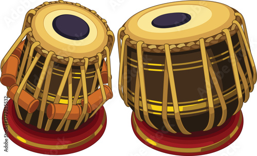Traditional percussion instruments like the bongo and djembe made of wood and leather provide a resonant sound and rhythm perfect for music and decoration