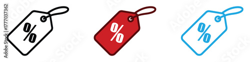 Discount tag icon vector. announcing sales and special offers symbol. vector illustration.