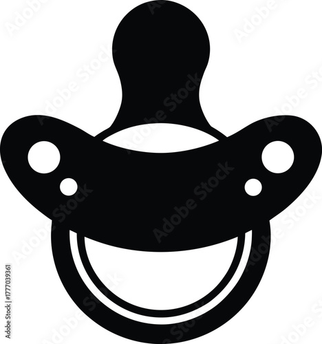 cute baby pacifier on white background.eps