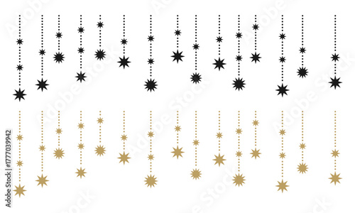 吊り下げられた星の装飾