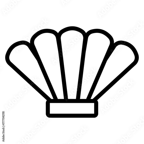 Seashell Vector Line Icon Design