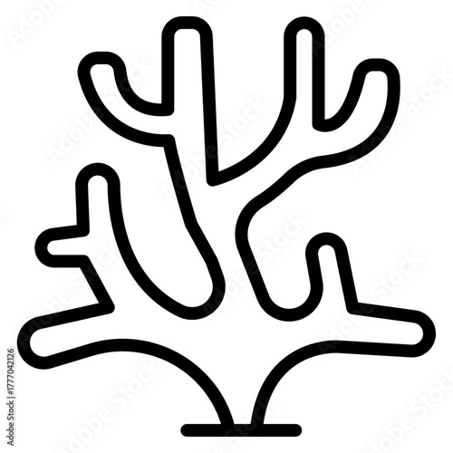 Coral Vector Line Icon Design