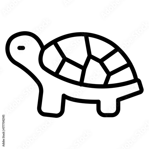 Turtle Vector Line Icon Design