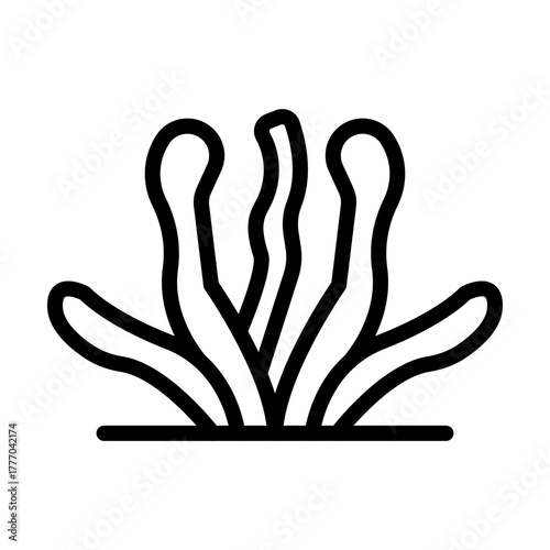 Seaweed Vector Line Icon Design