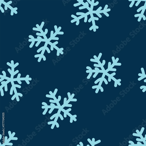 Snow hand drawn seamless pattern