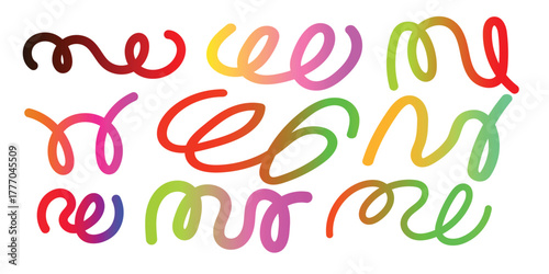 Vibrant abstract color gradient flowing lines and fluid waves banner design vector illustration, isolated on white background