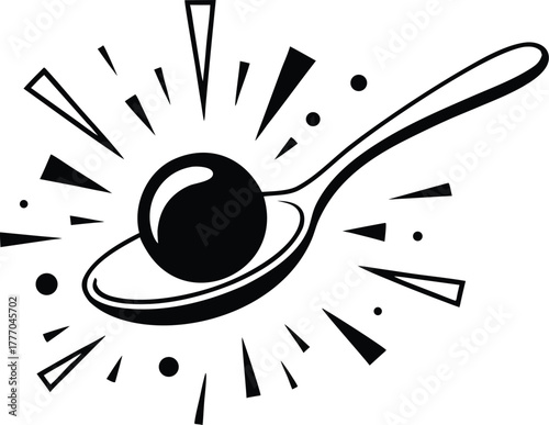 Spoon Balancing Floating Sphere