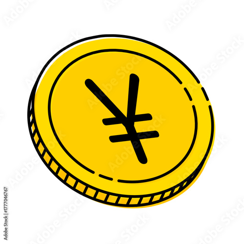 円コインアイコン イラスト シンプル ベクター素材 