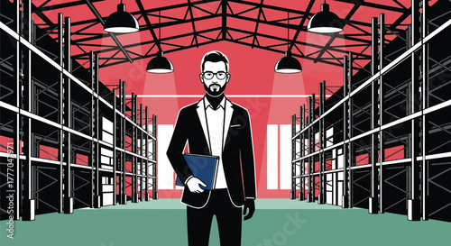 Warehouse manager inspection logistics distribution supply chain