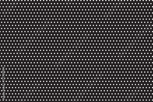 A seamless pattern of tiny white triangles evenly distributed on a clean black background