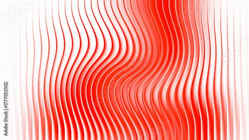 Abstract flowing vertical red and white lines creating a dynamic wavy optical illusion pattern