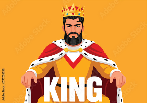 Majestic king gaming logo royalty power monarch - Gaming logo - Gaming Mascot - esport mascot vector illustration