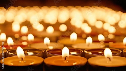 Soft Glow of Lit Candles A Warm, Romantic Ambiance for Peaceful Moments and Spiritual Reflection