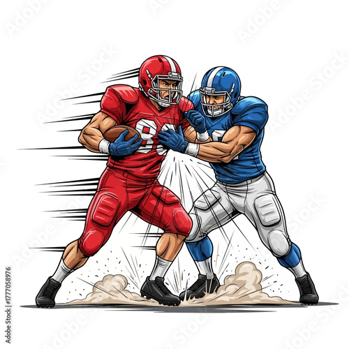 Defensive Block American Football Energy Clash