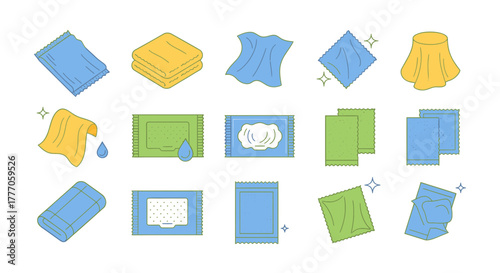 Collection of renovation tools and mixing paddles on a white background, viewed from directly above, showcasing various plastering tools in a vector graphic.