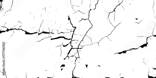 Cracked white wall texture background stock photo.  Wall Background. For designers to apply texture cracks to objects.
