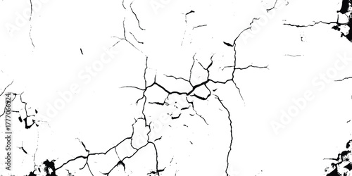 Cracks on the concrete wall. Vector eps10
