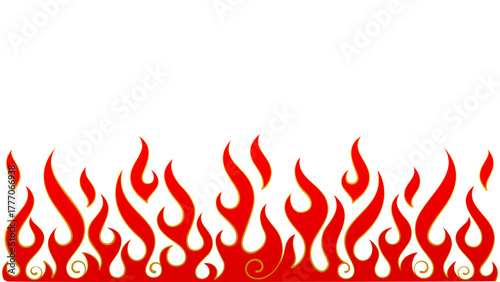 fire flames background. Chinese New Year elements. Vector