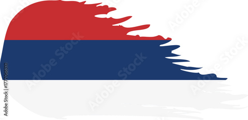 serbia comet flag fly, grunge brush vector