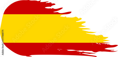 spain comet flag fly, grunge brush vector