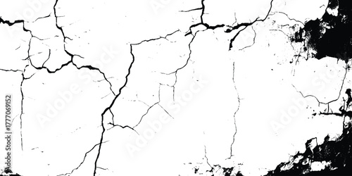 Background with cracks on the wall. Texture for overlay. Cracks isolated on a white background.. Cracks on the concrete wall. Cracks isolated on white background. Texture for overlay. Wall Background.