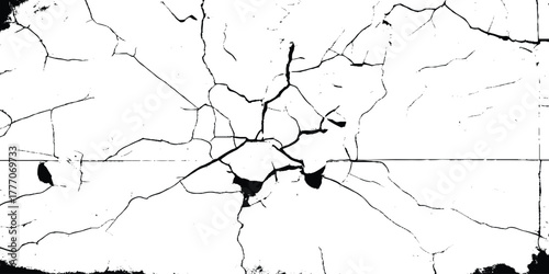 Broken and grated urban street wall construction