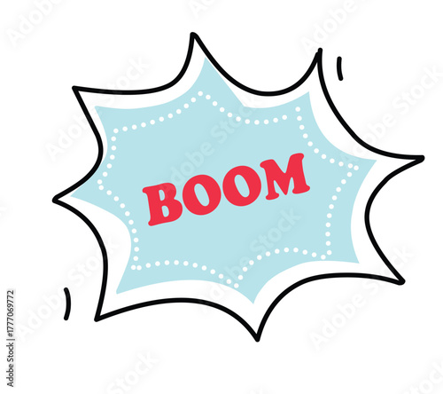 Comic Speech Bubble with kaboom text.eps