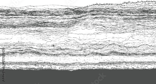 Abstract textured landscape with layered strata and rough ground detail vector