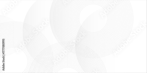 modern.Abstract Circular Dots Pattern With Rings Over White Background for Modern Design