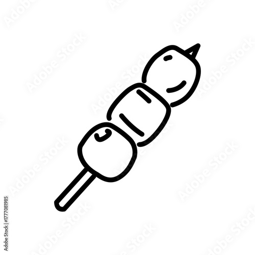 satay icon vector, line style icon