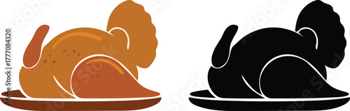  Roast turkey icon for your business