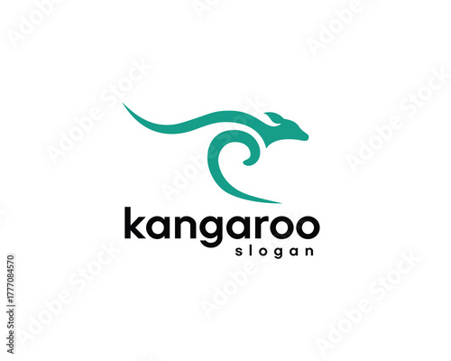 Abstract kangaroo running is very suitable for your brand or logo