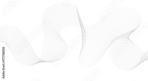  Abstract Vector Composition of Wave Lines on Transparent Background, Colorful layers strokes waves line design vector curved texture wallpaper.