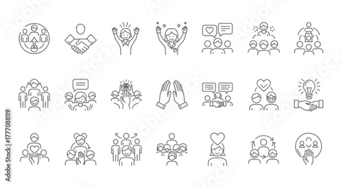 Hand drawn set of vector e-commerce icons for web shopping, money, delivery, and home illustration