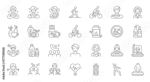 Hand drawn set of vector e-commerce icons for web shopping, money, delivery, and home illustration