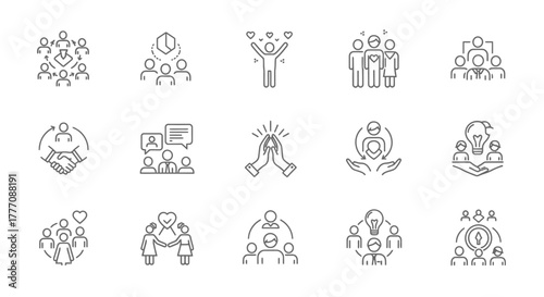 Hand drawn set of vector e-commerce icons for web shopping, money, delivery, and home illustration