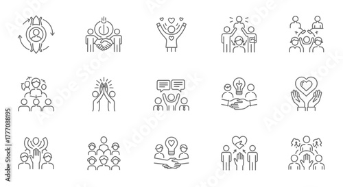 Hand drawn set of vector e-commerce icons for web shopping, money, delivery, and home illustration