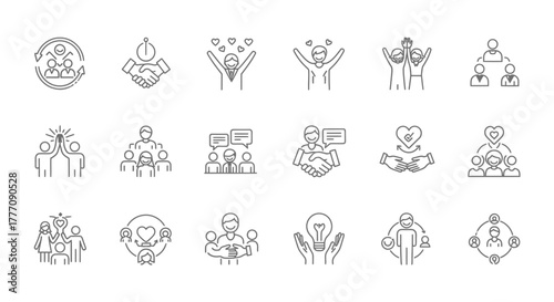 Seamless pattern set of cartoon vector illustrations of people in different poses