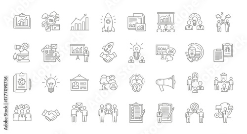 Vector icon set of church symbols and business signs illustration design pattern