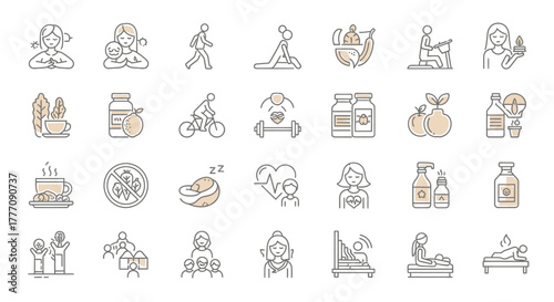 Seamless cartoon animal vector icon and character set illustration pattern design