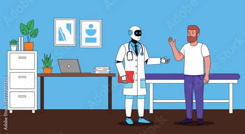 Robot doctor ai healthcare consultation future medicine technology