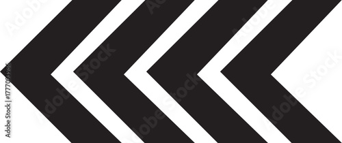 arrow vector. Set of bright black light arrows pointing to the right. Flashing direction indicators.