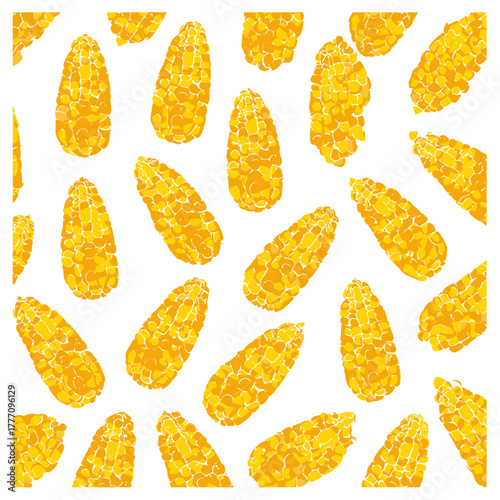 Scattered Corn on the Cob Pattern.