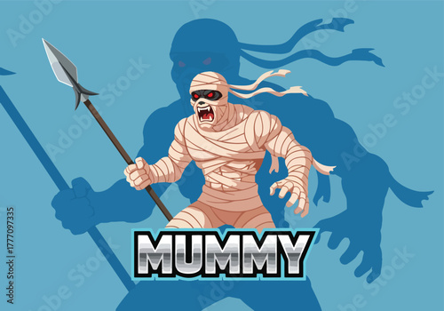 Fierce mummy character gaming logo design concept - Gaming logo - Gaming Mascot - esport mascot vector illustration